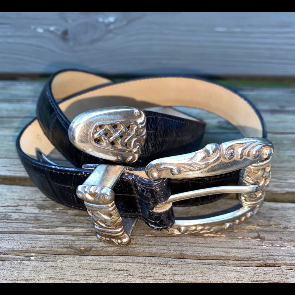 Vintage Lady Brighton Black Leather Belt